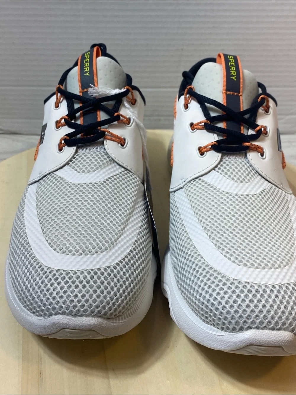 New! Sperry 7 Seas 3-Eye White Sneakers STS41105 Boat Shoes Men’s Size 11